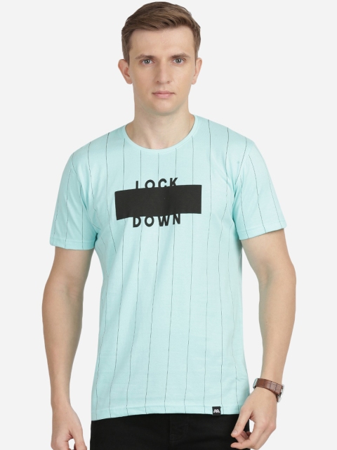 

MASH UNLIMITED Men Blue Printed Round Neck T-shirt