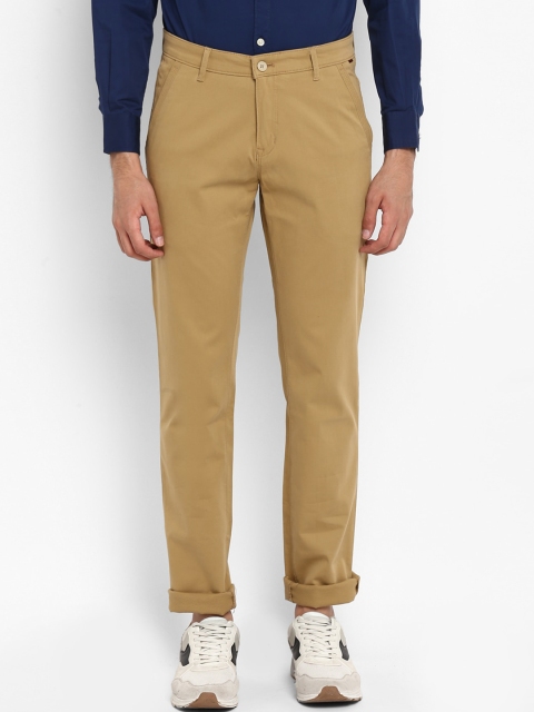 

Cantabil Men Khaki Straight Fit Solid Regular Trousers