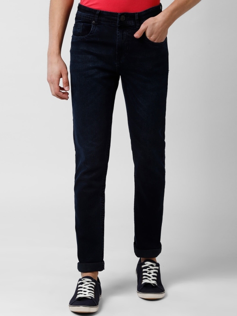 

Peter England Casuals Men Navy Blue Tapered Fit Clean Look Jeans