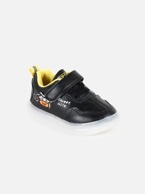 

PASSION PETALS Unisex Kids Textured Slip-on Sneakers, Black