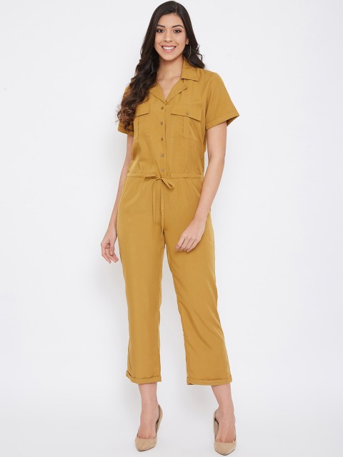 

Color Cocktail Women Khaki Solid Basic Jumpsuit