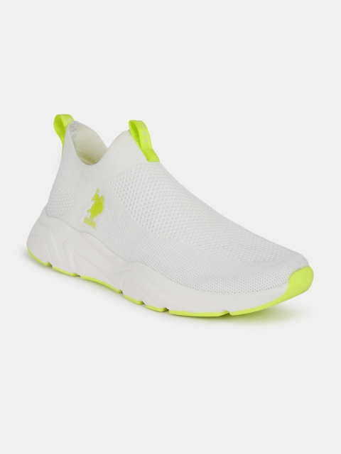 

U.S. Polo Assn. Men White Textile Walking Shoes