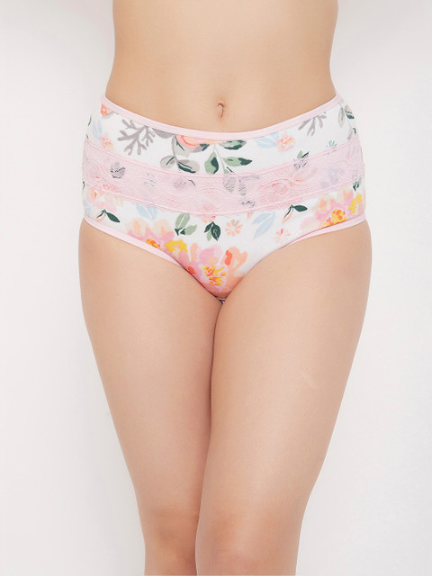 

Clovia Women Pink & White Printed Hipster Briefs PN3364G18