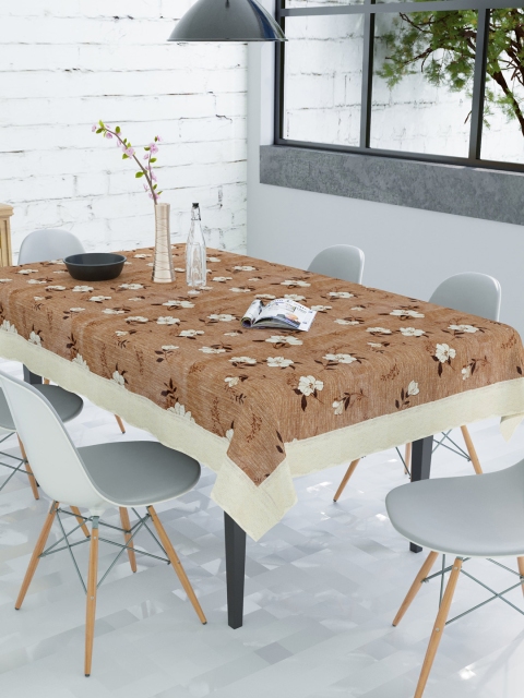 

Clasiko Beige & Off-White Floral Printed 6-Seater Rectangular Table Cover