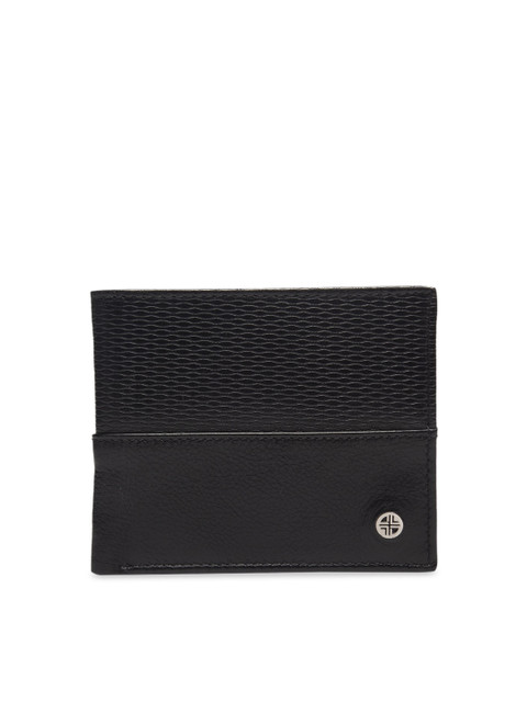 

Carlton London Men Black RFID Leather Two Fold Wallet