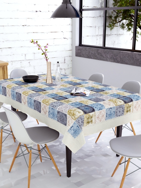 

Clasiko Blue & White Ethnic Motifs 6-Seater PVC Table Cover