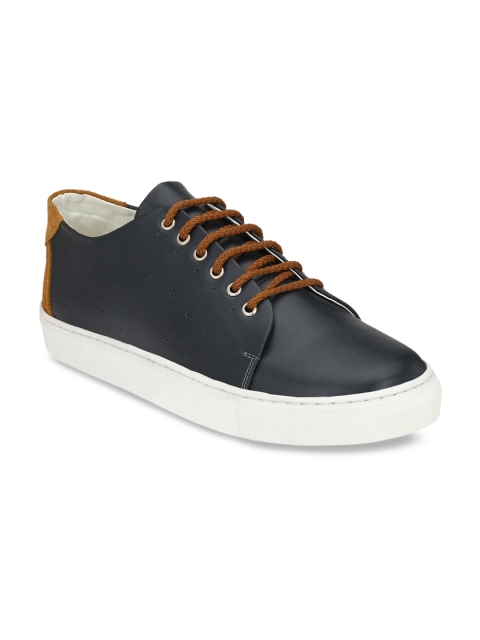 

Guava Men Navy Blue & Brown Colourblocked Sneakers