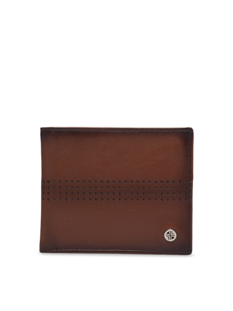 

Carlton London Men Brown Solid RFID Leather Two Fold Wallet