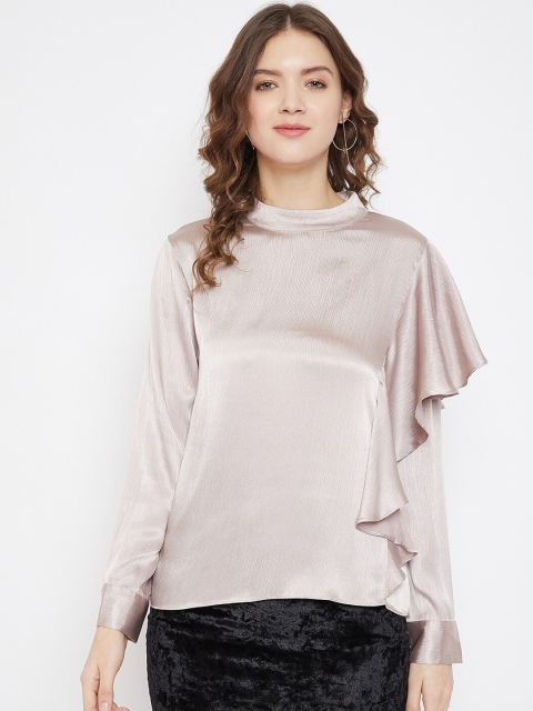 

Madame Women Beige Ruffled Top