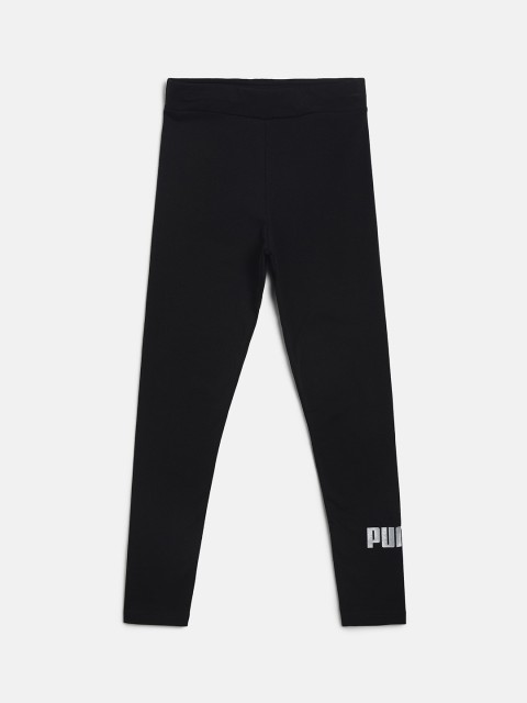 

Puma Girls Black Solid ESS Tight-Fit Tights