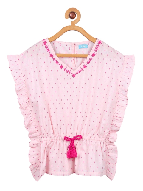 

Miyo pink printed kaftan top