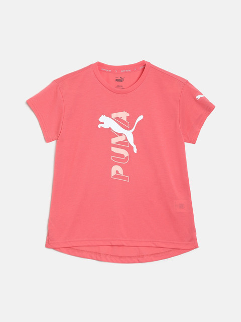 

Puma Girls Coral Orange Modern Sports Logo Tee G