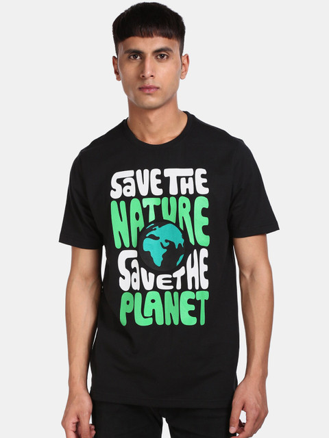 

Colt Men Black Printed Round Neck T-shirt