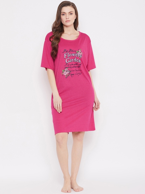 

Clovia Pink Printed Nightdress