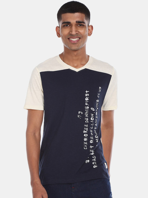 

Cherokee Men Multicoloured Printed V-Neck T-shirt, Multi