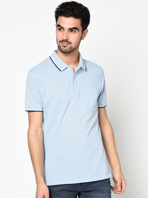 

Octave Men Blue Solid T shirt