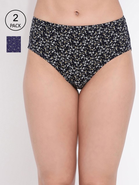 

LYRA Women Pack Of 2 Multicoloured Hipster Briefs LYRA_PTY_214_AST_2PC, Multi