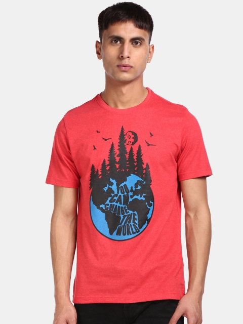 

Colt Men Red Printed Round Neck T-shirt