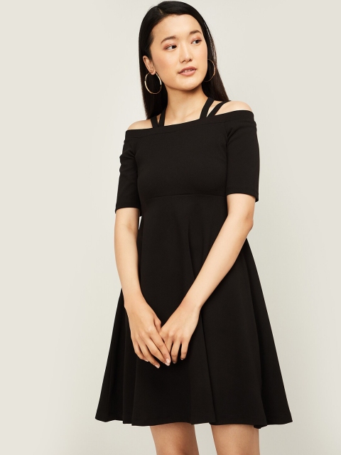 

CODE by Lifestyle Women Black Solid Fit and Flare Dress