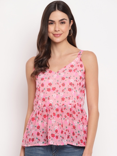 

Mayra Women Pink Printed A Line Top
