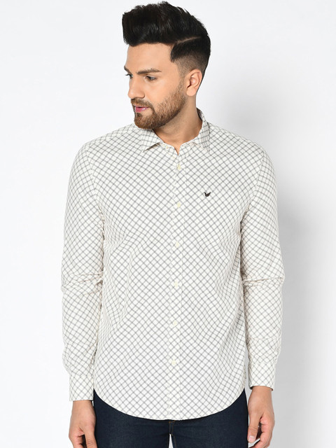 

Blackberrys Men Beige & Black India Slim Fit Printed Casual Shirt