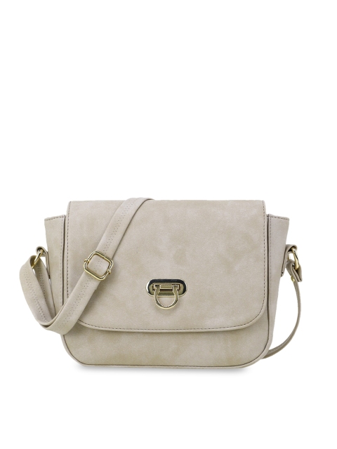 

WOMEN MARKS Cream-Coloured Solid Sling Bag