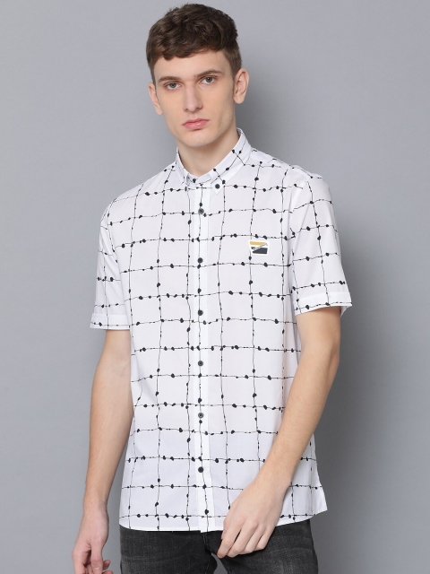 

Antony Morato Men White Slim Fit Printed Casual Shirt