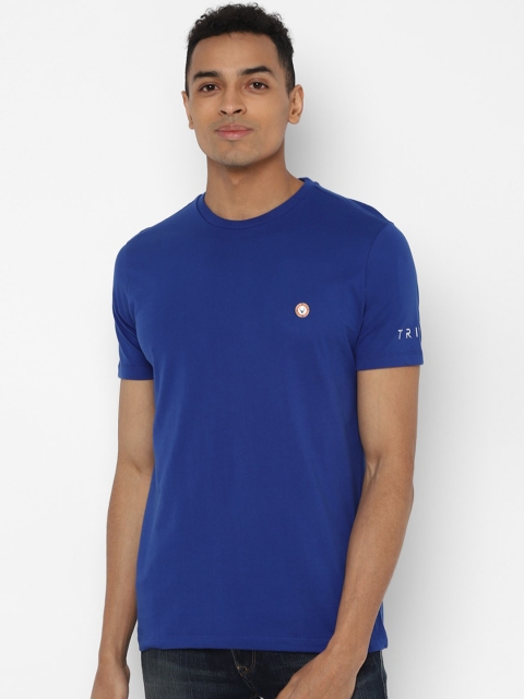 

Allen Solly Tribe Men Blue Solid Round Neck T-shirt