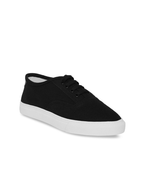 

People Women Black Solid Sneakers