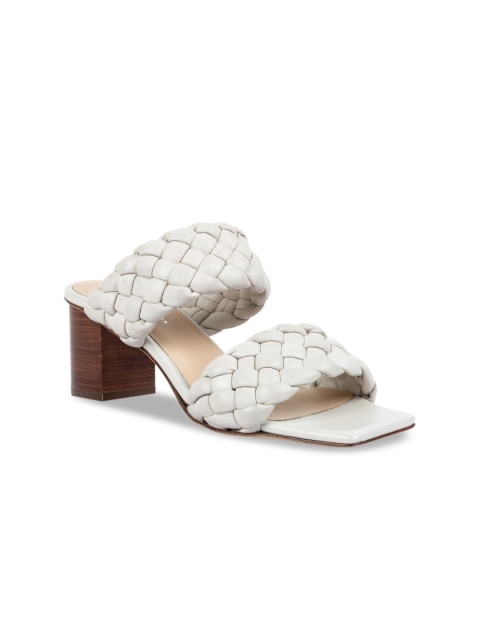 

Vanilla Moon Women White Solid Leather Block Heels