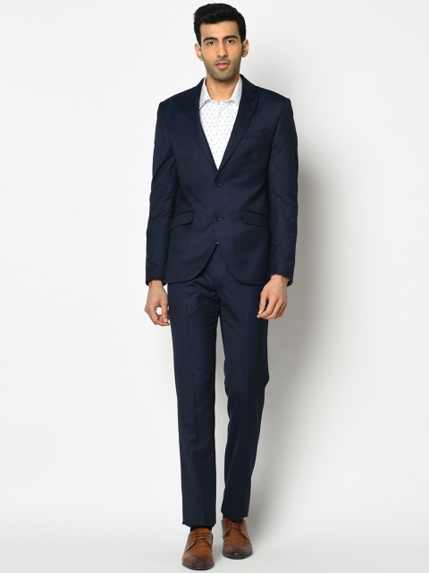 

Blackberrys Men Navy Blue Solid Slim-Fit Single-Breasted Formal Suit