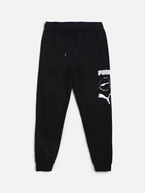 

Puma Boys Black Solid Slim-Fit Joggers
