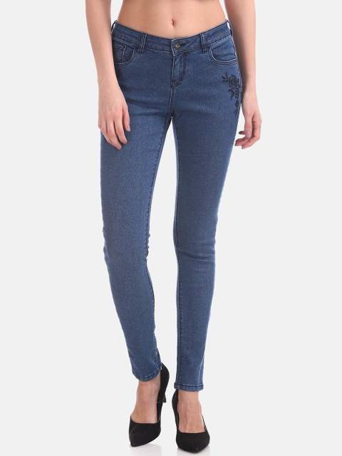 

Cherokee Women Blue Skinny Fit Mid-Rise Clean Look Stretchable Jeans