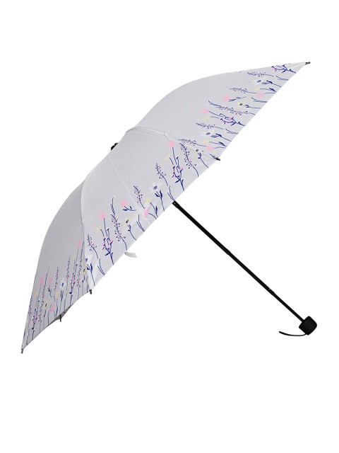

LOOM LEGACY Grey & Blue Floral Printed 3-Fold Umbrella