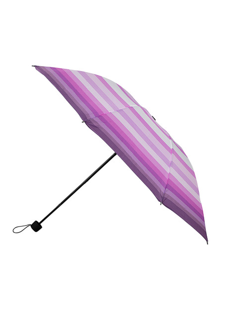 

LOOM LEGACY Unisex Purple & White Striped 3-Fold Umbrella
