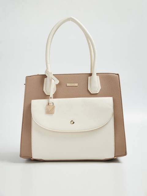 

CODE by Lifestyle Brown Colourblocked Handheld Bag