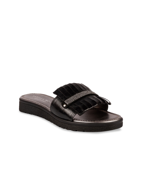 

Vanilla Moon Women Black Embellished Open Toe Flats