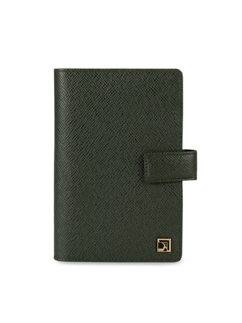 

Da Milano Unisex Green Textured Leather Passport Cover