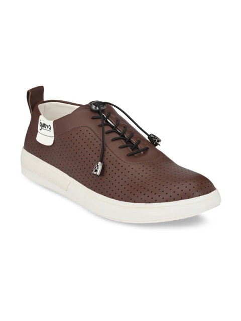 

Guava Men Perforations Sneakers, Brown