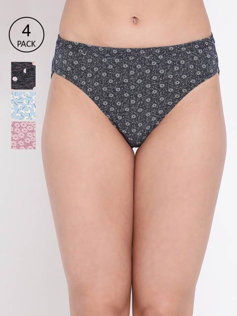 

LYRA Women Pack Of 4 Assorted Cotton Hipster Briefs LYRA_PTY_215_AST