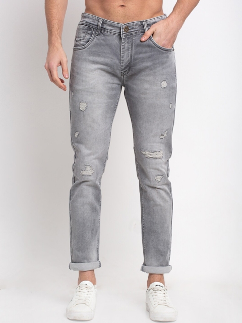 

Rodamo Men Grey Light Fade Tapered Fit Jeans