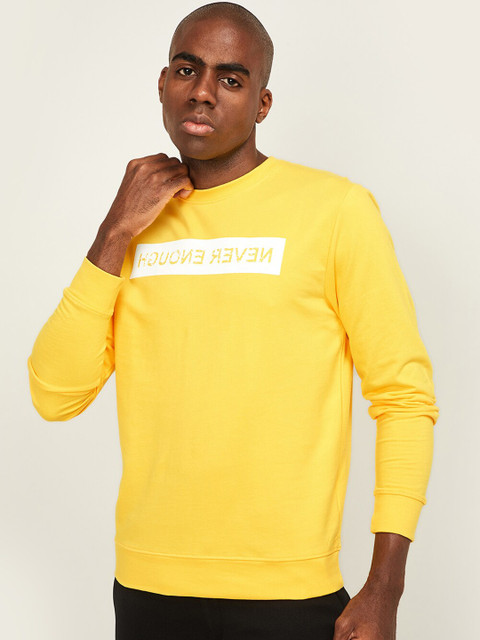 

Kappa Men Yellow Printed Sweatshirt