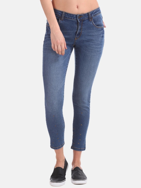 

Cherokee Women Navy Blue Slim Fit Mid-Rise Clean Look Stretchable Jeans