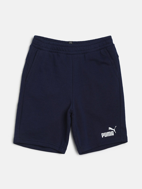 

Puma Boys Navy Blue Solid Regular Fit Sports Shorts