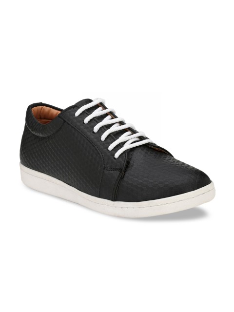 

Guava Men Black Solid Sneakers