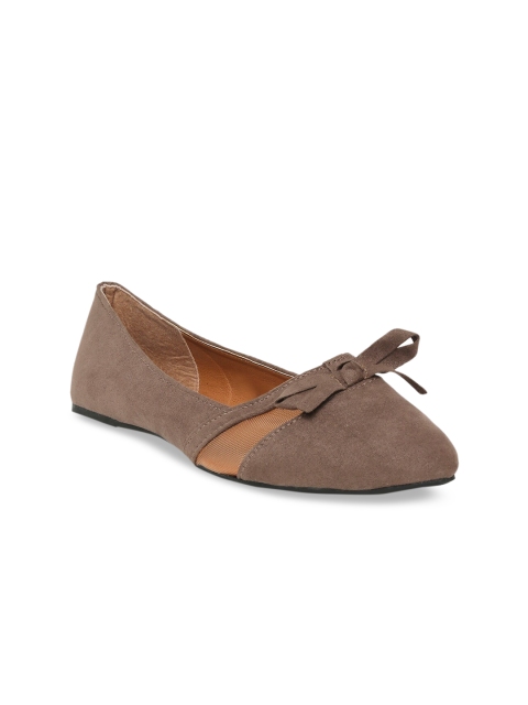 

Forever Glam by Pantaloons Women Brown Solid Fabric Ballerinas