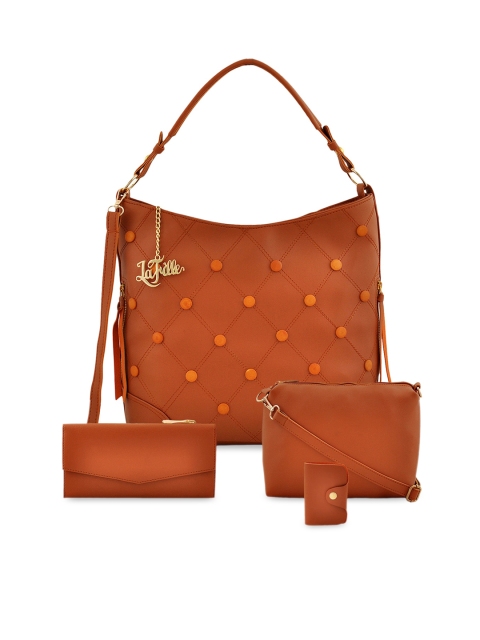

LaFille Tan Solid Handheld Bag