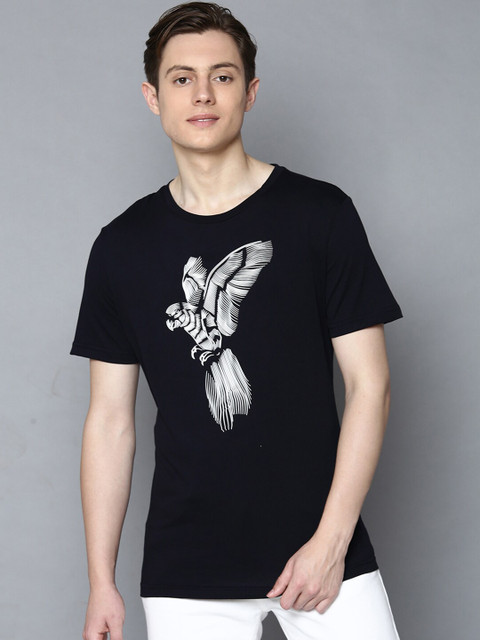 

Antony Morato Men Blue Printed Round Neck T-shirt