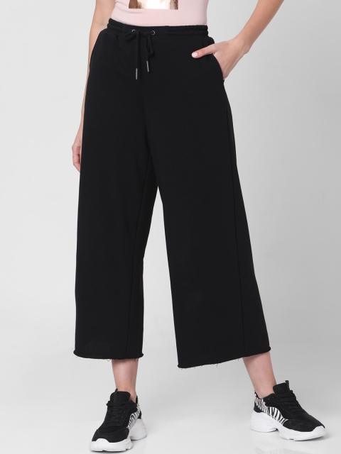 

Vero Moda Women Black Regular Fit Solid Parallel Trousers