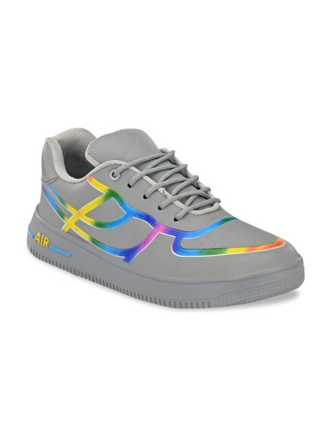 

Mactree Men Grey Colourblocked Pu Sneakers